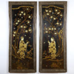 144. Пара панно «Китайские учёные-философы»