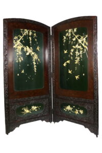 149. Ширма двухстворчатая «Цветущая сакура и птицы»