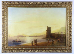 23. "Вид Феодосии и её порта при закате солнца"