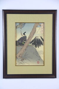37. Лист из серии "Сто видов Луны. Луна над горой Асигара" №70, 1889 г.